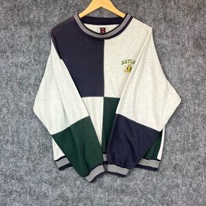 Baylor University Colorblock Sweatshirt with Embroidered Logo Size XL